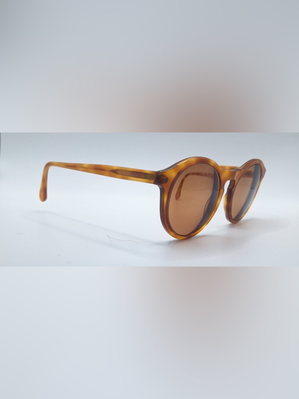 Giorgio Armani Tortoiseshell Brown Round Women's Sunglasses